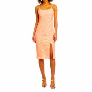 Christian Siriano Textured Appliqués Spaghetti Strap Mini Dress NWT Sz6